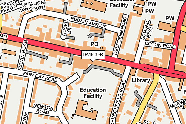 DA16 3PB map - OS OpenMap – Local (Ordnance Survey)