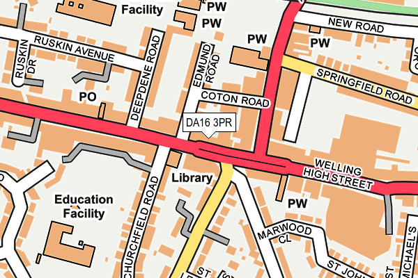 DA16 3PR map - OS OpenMap – Local (Ordnance Survey)