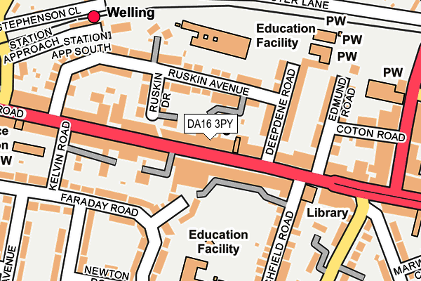 Map of THE EGGFREE CAKE BOX (WELLING) LTD at local scale
