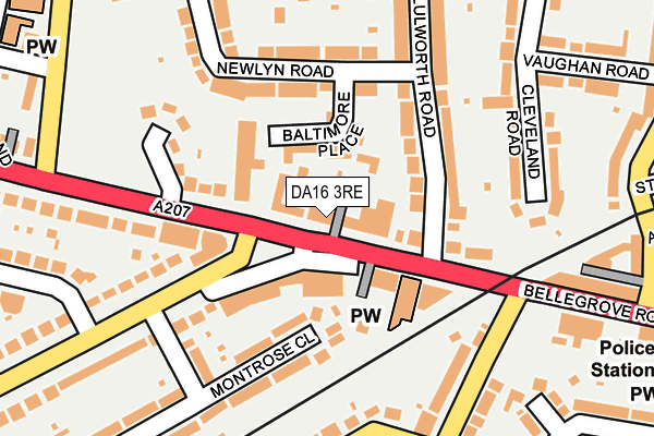 DA16 3RE map - OS OpenMap – Local (Ordnance Survey)