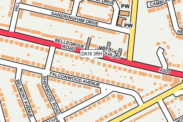 DA16 3RH map - OS OpenMap – Local (Ordnance Survey)