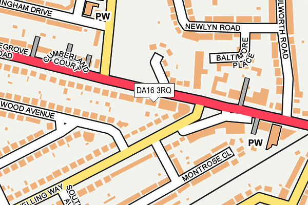 DA16 3RQ map - OS OpenMap – Local (Ordnance Survey)