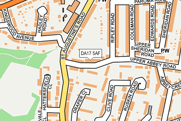 DA17 5AF map - OS OpenMap – Local (Ordnance Survey)