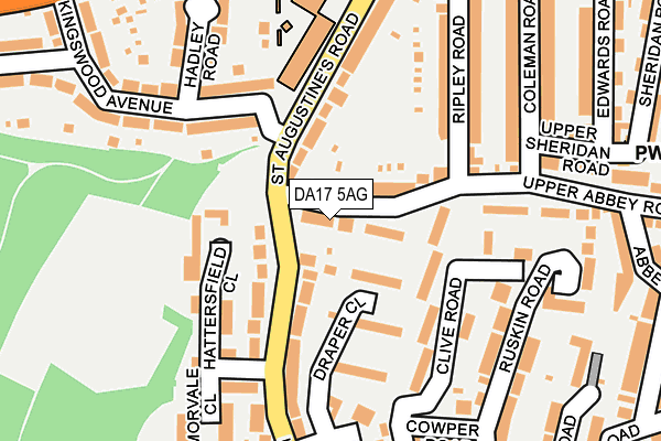 DA17 5AG map - OS OpenMap – Local (Ordnance Survey)