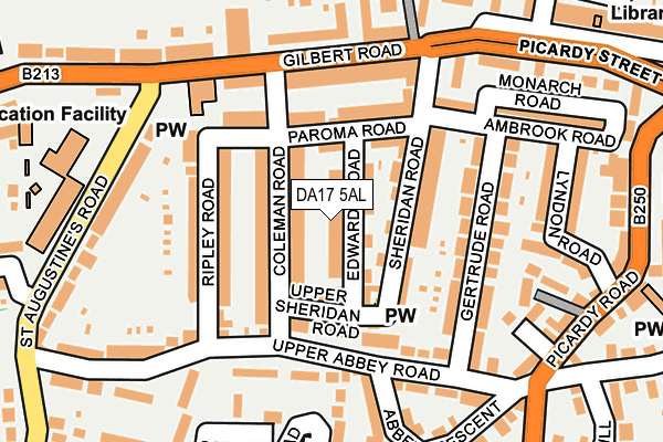 DA17 5AL map - OS OpenMap – Local (Ordnance Survey)