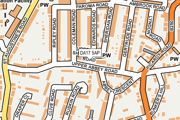 DA17 5AP map - OS OpenMap – Local (Ordnance Survey)