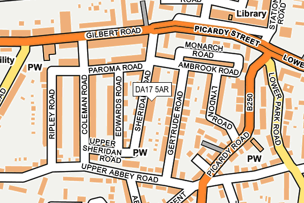 DA17 5AR map - OS OpenMap – Local (Ordnance Survey)