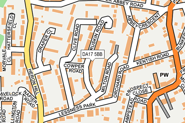 DA17 5BB map - OS OpenMap – Local (Ordnance Survey)
