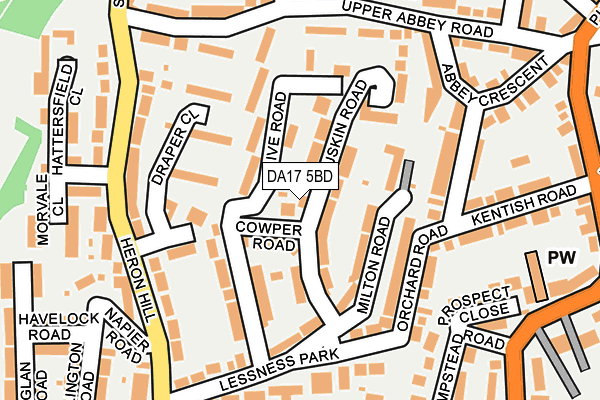 DA17 5BD map - OS OpenMap – Local (Ordnance Survey)