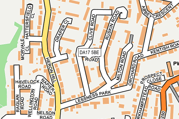 DA17 5BE map - OS OpenMap – Local (Ordnance Survey)