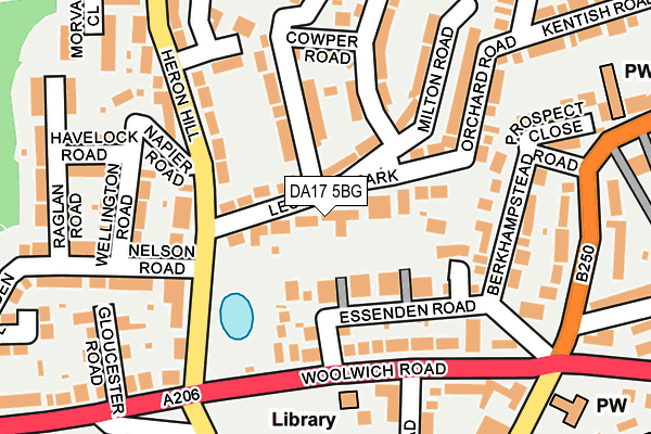 DA17 5BG map - OS OpenMap – Local (Ordnance Survey)