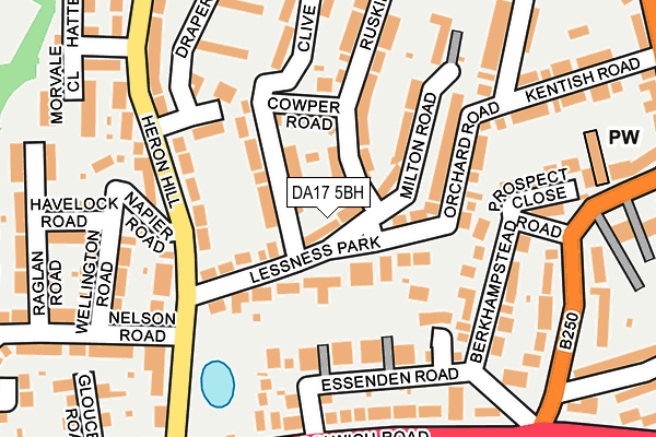 DA17 5BH map - OS OpenMap – Local (Ordnance Survey)