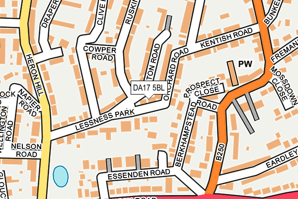 DA17 5BL map - OS OpenMap – Local (Ordnance Survey)