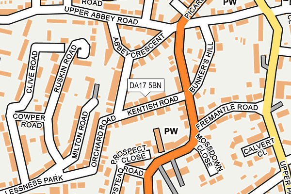 DA17 5BN map - OS OpenMap – Local (Ordnance Survey)