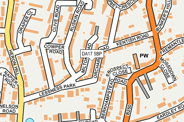 DA17 5BP map - OS OpenMap – Local (Ordnance Survey)