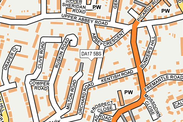 DA17 5BS map - OS OpenMap – Local (Ordnance Survey)