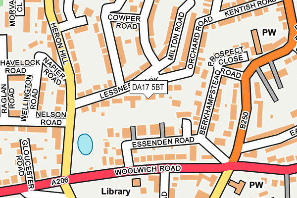 DA17 5BT map - OS OpenMap – Local (Ordnance Survey)