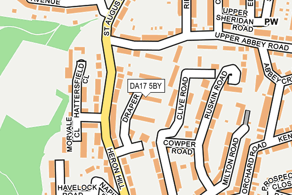 DA17 5BY map - OS OpenMap – Local (Ordnance Survey)