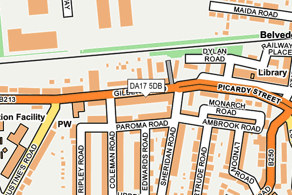 DA17 5DB map - OS OpenMap – Local (Ordnance Survey)