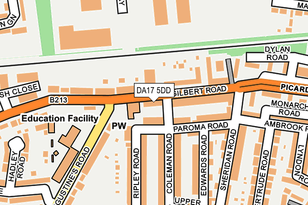 DA17 5DD map - OS OpenMap – Local (Ordnance Survey)