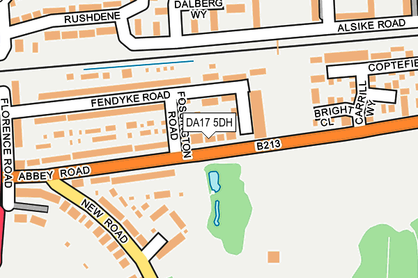 DA17 5DH map - OS OpenMap – Local (Ordnance Survey)