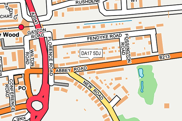 DA17 5DJ map - OS OpenMap – Local (Ordnance Survey)