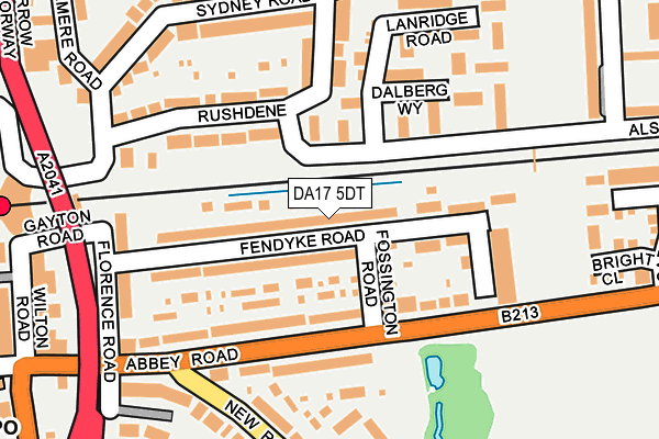 DA17 5DT map - OS OpenMap – Local (Ordnance Survey)