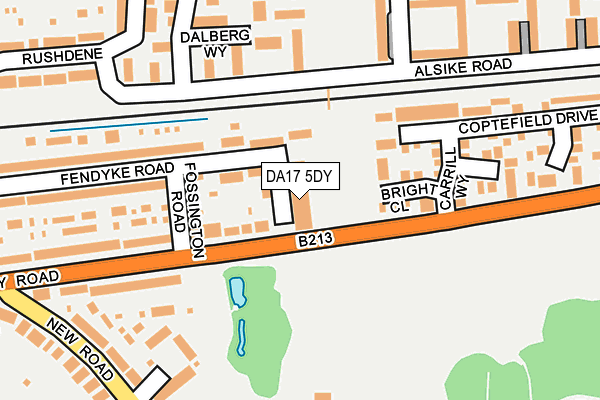 DA17 5DY map - OS OpenMap – Local (Ordnance Survey)