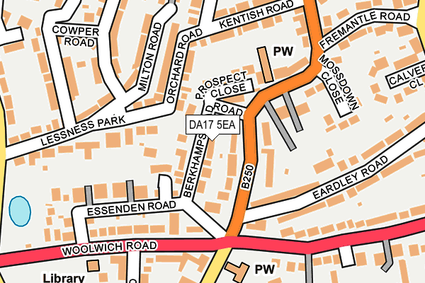 DA17 5EA map - OS OpenMap – Local (Ordnance Survey)