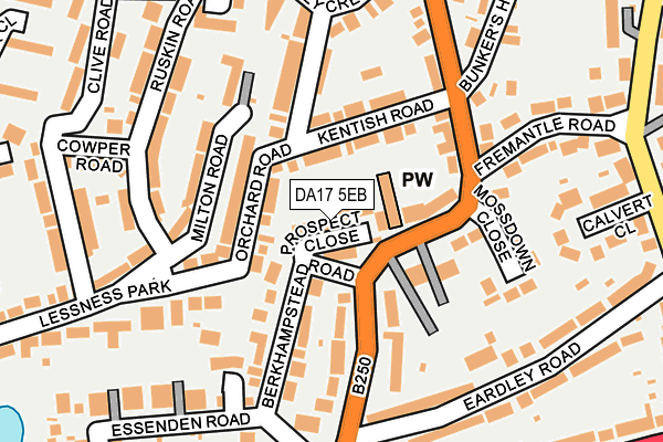 DA17 5EB map - OS OpenMap – Local (Ordnance Survey)
