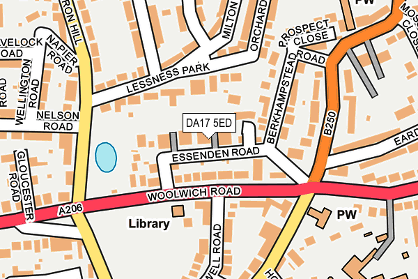 DA17 5ED map - OS OpenMap – Local (Ordnance Survey)