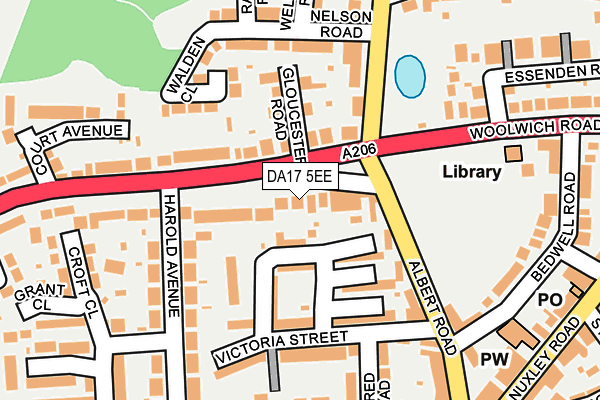 DA17 5EE map - OS OpenMap – Local (Ordnance Survey)