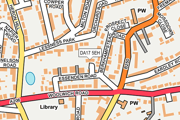 DA17 5EH map - OS OpenMap – Local (Ordnance Survey)