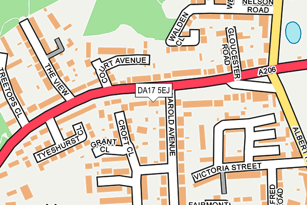 DA17 5EJ map - OS OpenMap – Local (Ordnance Survey)