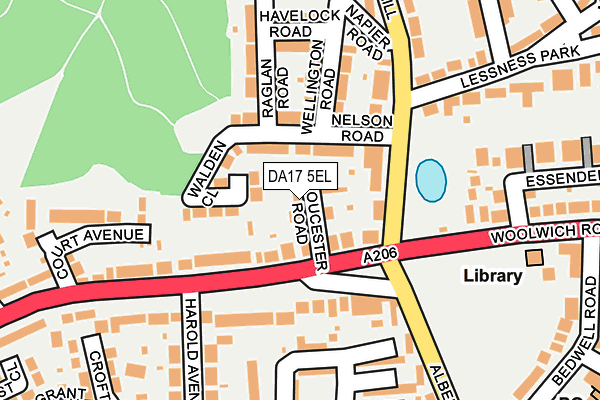 DA17 5EL map - OS OpenMap – Local (Ordnance Survey)