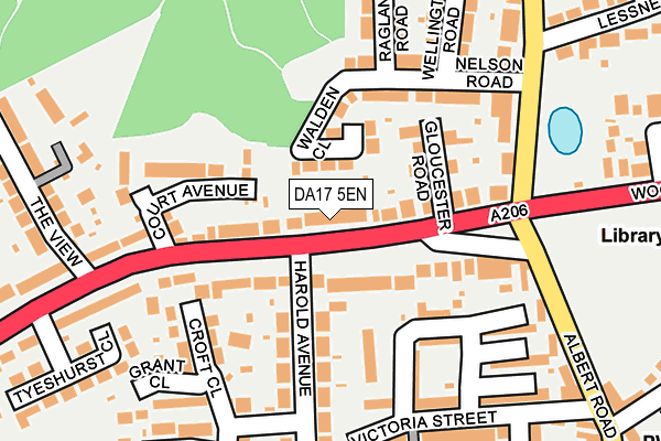 DA17 5EN map - OS OpenMap – Local (Ordnance Survey)