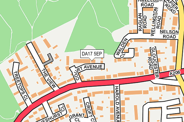 DA17 5EP map - OS OpenMap – Local (Ordnance Survey)