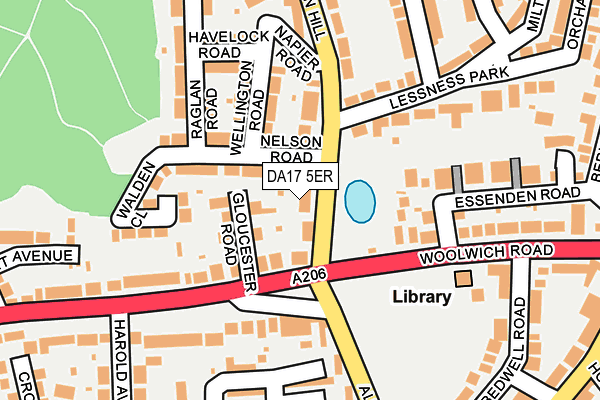 DA17 5ER map - OS OpenMap – Local (Ordnance Survey)
