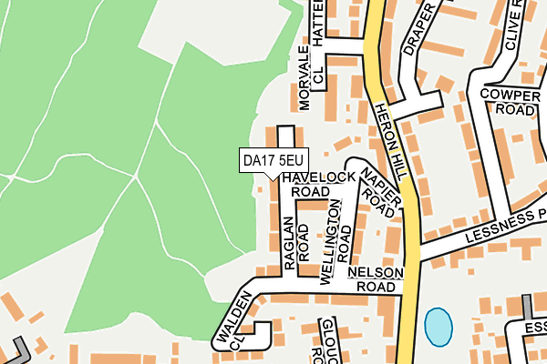 DA17 5EU map - OS OpenMap – Local (Ordnance Survey)