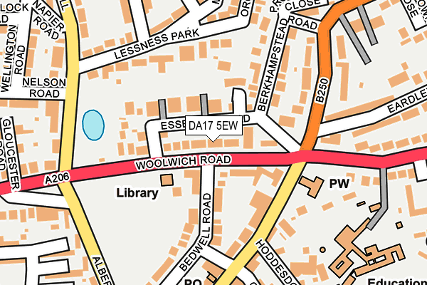 DA17 5EW map - OS OpenMap – Local (Ordnance Survey)