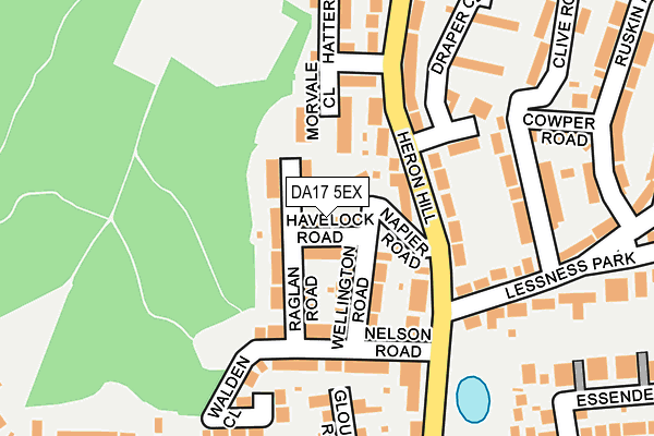 DA17 5EX map - OS OpenMap – Local (Ordnance Survey)