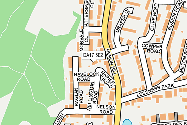 DA17 5EZ map - OS OpenMap – Local (Ordnance Survey)