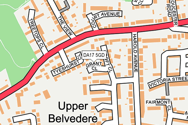 DA17 5GD map - OS OpenMap – Local (Ordnance Survey)