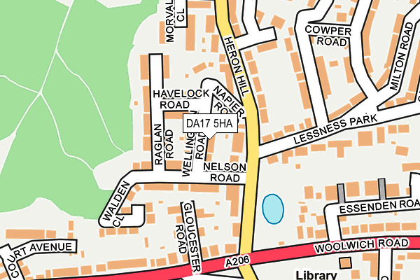 DA17 5HA map - OS OpenMap – Local (Ordnance Survey)