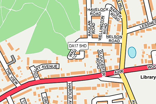 DA17 5HD map - OS OpenMap – Local (Ordnance Survey)