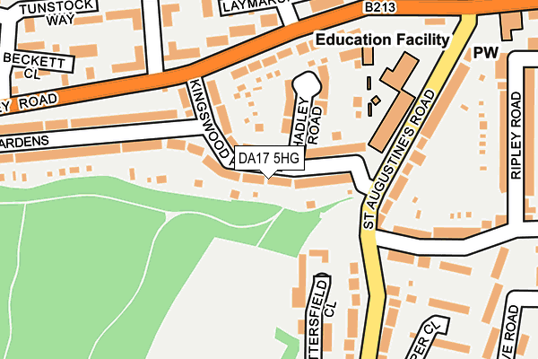 DA17 5HG map - OS OpenMap – Local (Ordnance Survey)