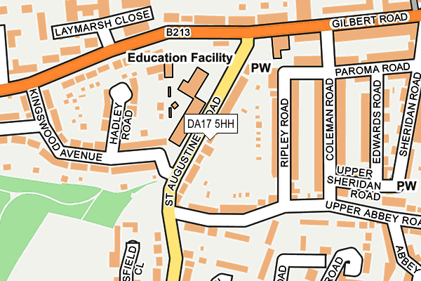 DA17 5HH map - OS OpenMap – Local (Ordnance Survey)