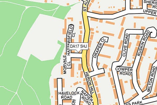 DA17 5HJ map - OS OpenMap – Local (Ordnance Survey)