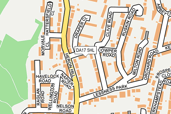 DA17 5HL map - OS OpenMap – Local (Ordnance Survey)