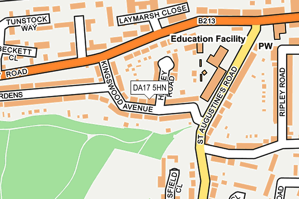 DA17 5HN map - OS OpenMap – Local (Ordnance Survey)